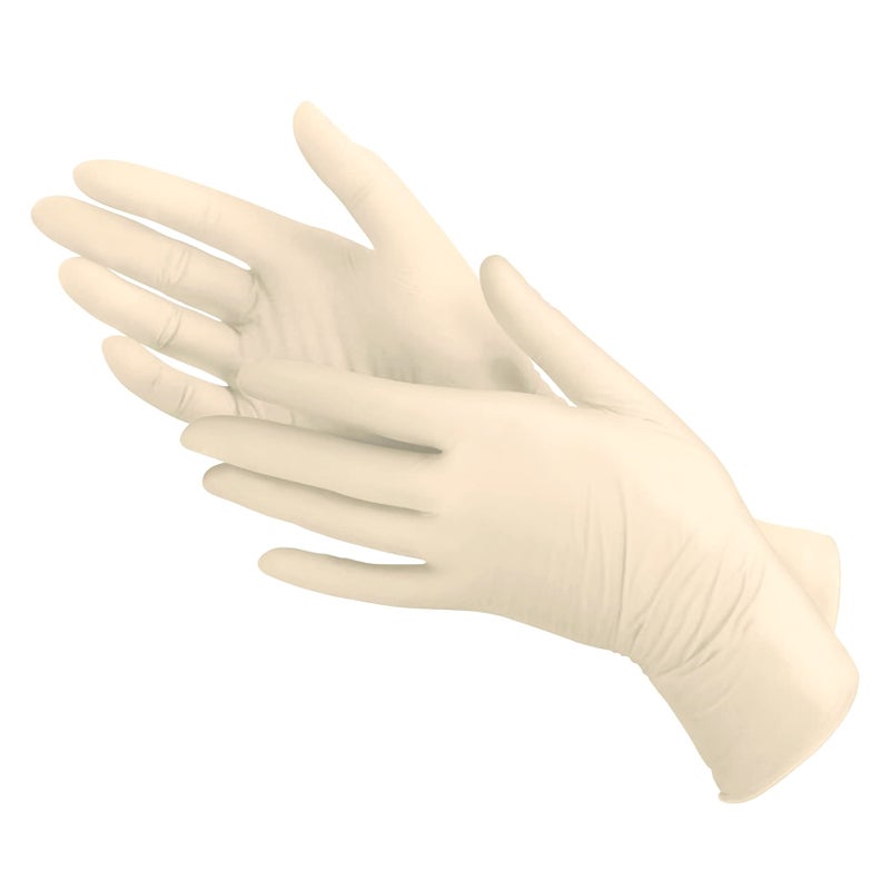 Green Direct Disposable Latex Gloves Powder Free Cleaning Gloves Size Medium Pack of 100 lgm